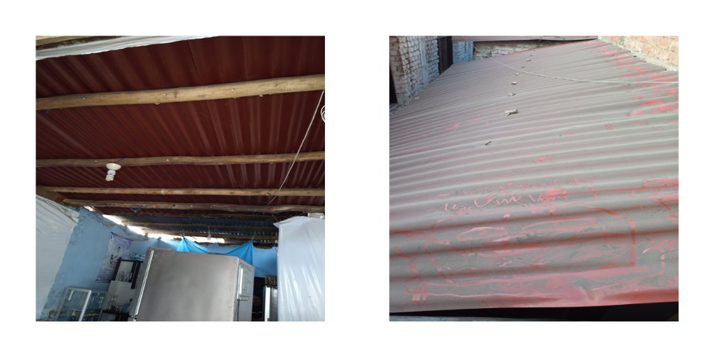 Repaired roof