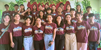 Teenagers at a child development center in the Philippines